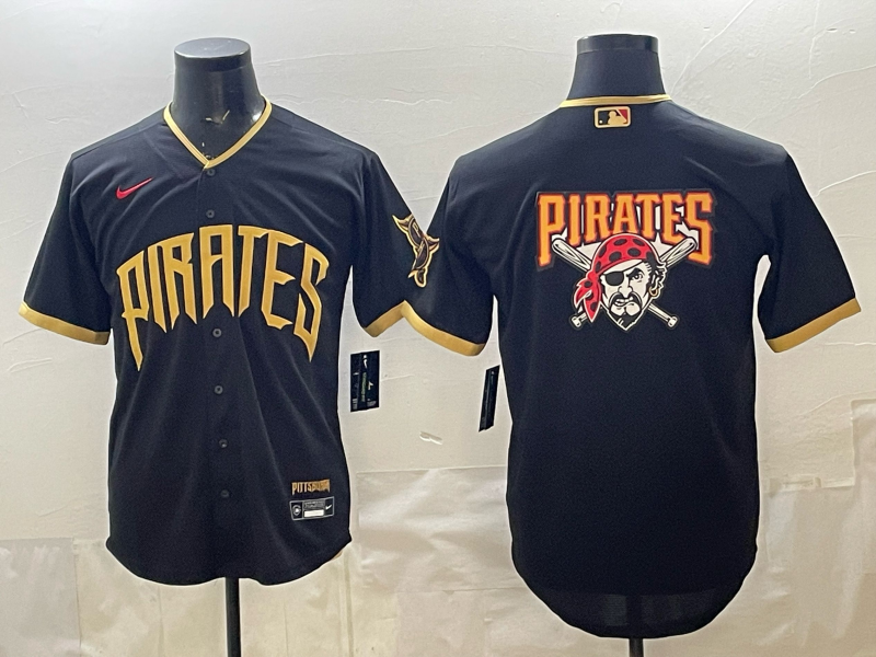 Men Pittsburgh Pirates blank black MLB Jersey 04190201